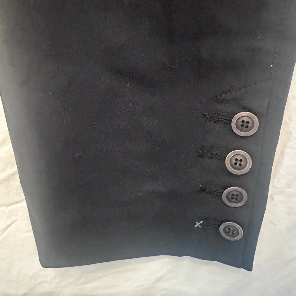 Gunex Made in Italy Black Tailored Ankle Pants Button Hem Size US 2 - Picture 4 of 12